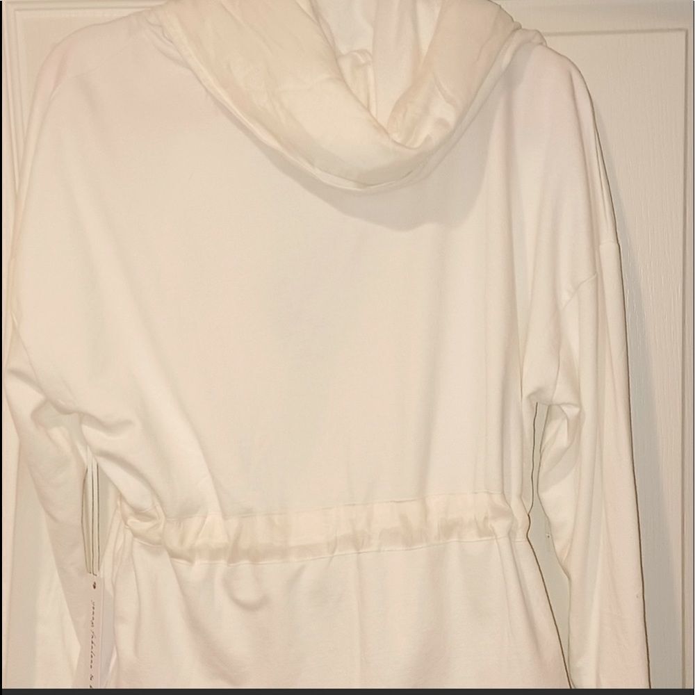 Young Fabulous & Broke White Drawstring Oversized Hooded Jacket - Picture 11 of 11